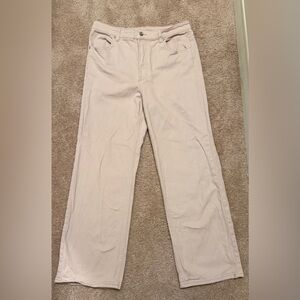 Divided Straight Leg Khaki Pants